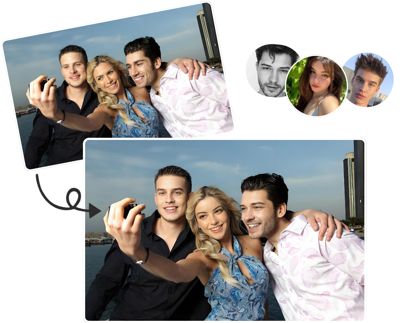 solution for seamless multiple face swapping with ai